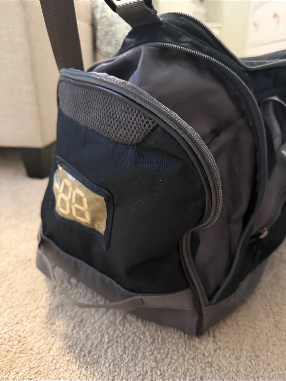 Under Armour Black and Gray Men's Duffel Gym Bag